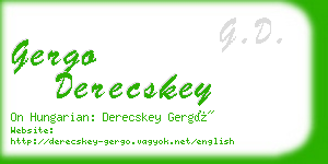 gergo derecskey business card